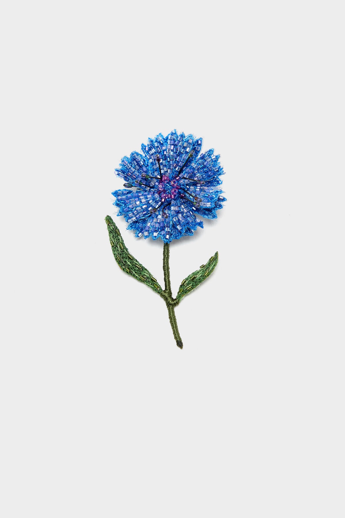 Blue Bottle Flower Brooch Pin (262 / W / LIGHT BLUE)