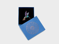 TROVELORE Blue Bottle Flower Brooch Pin 
