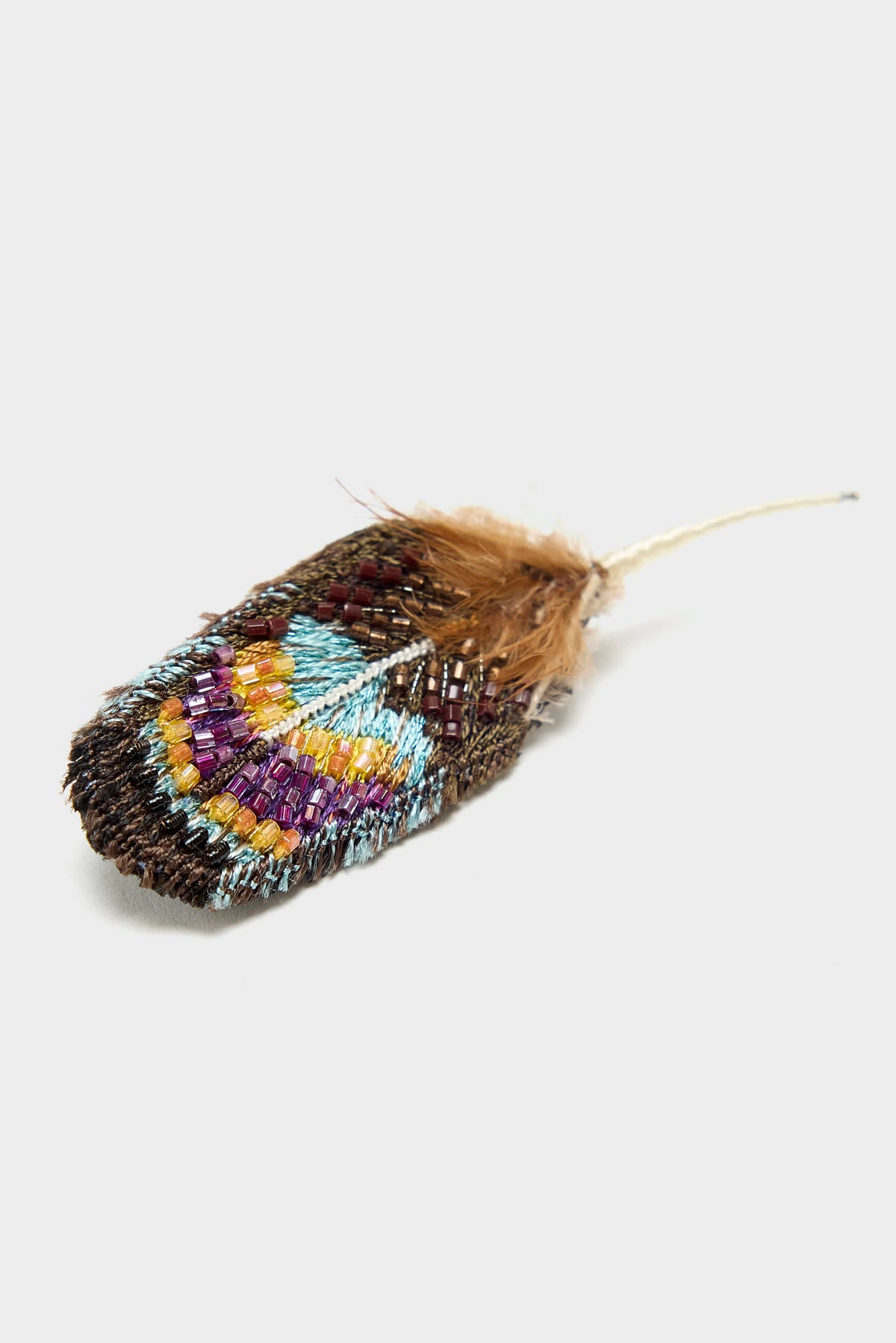 Dove Feather Brooch Pin (262 / W / ORANGE)