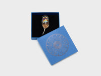 TROVELORE Blue Bottle Flower Brooch Pin 
