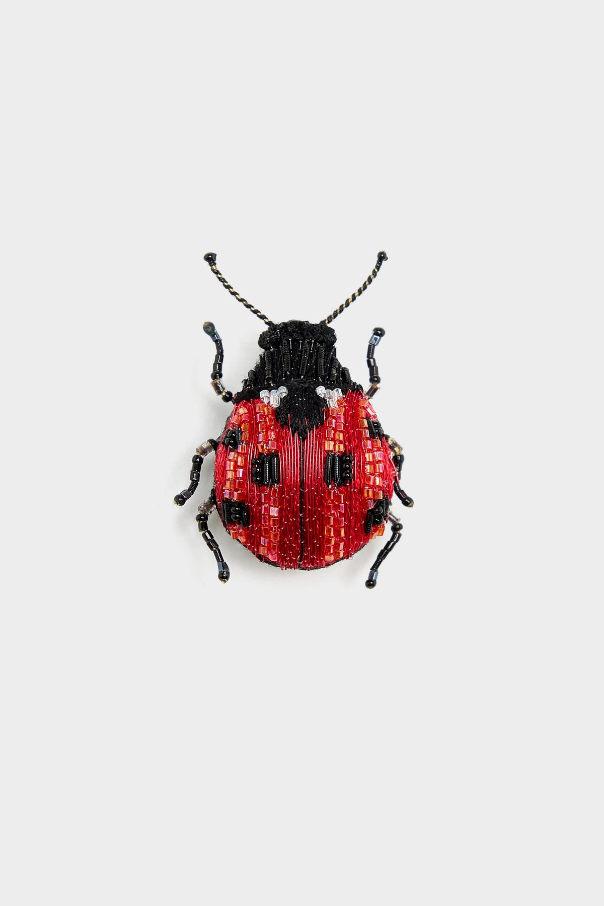 Lucky Lady Beetle  Brooch Pin (262 / W / RED)
