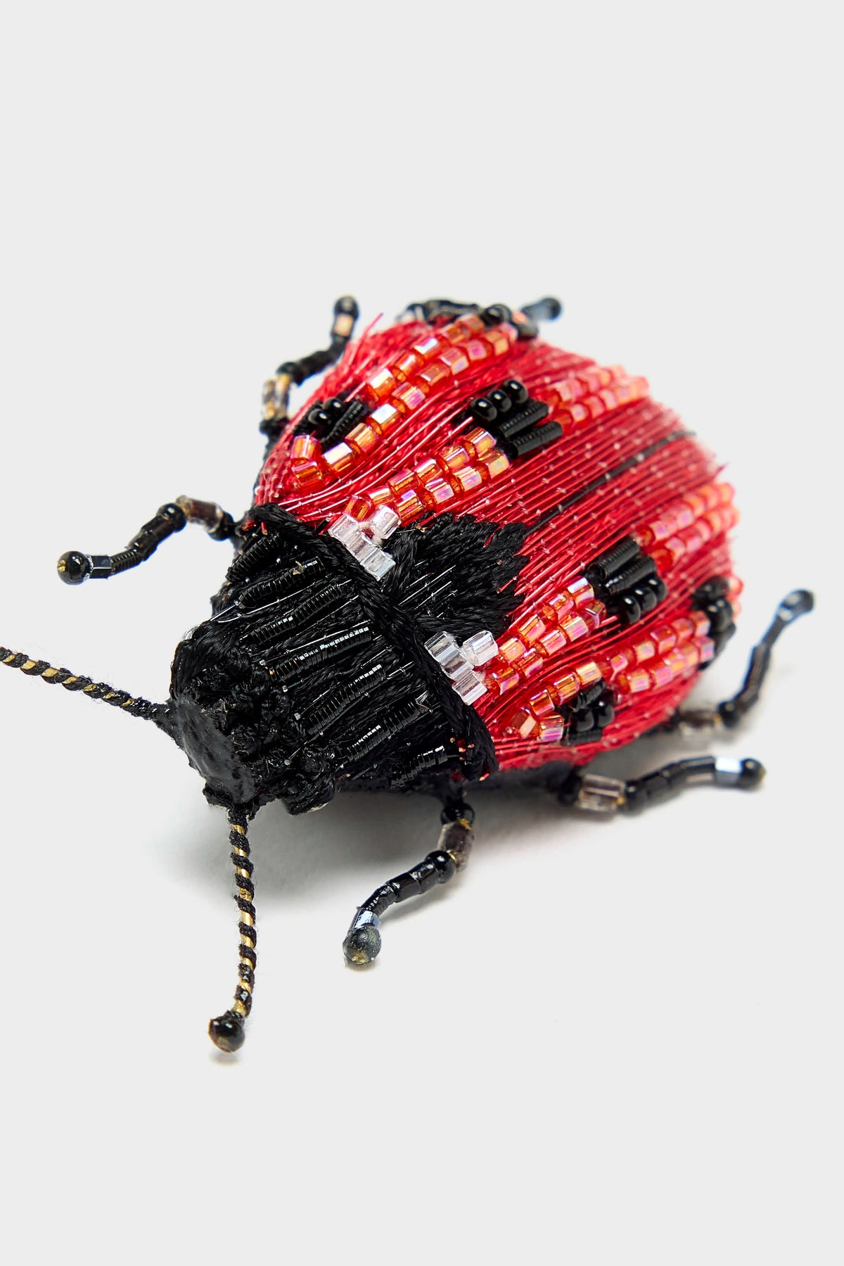 Lucky Lady Beetle  Brooch Pin (262 / W / RED)
