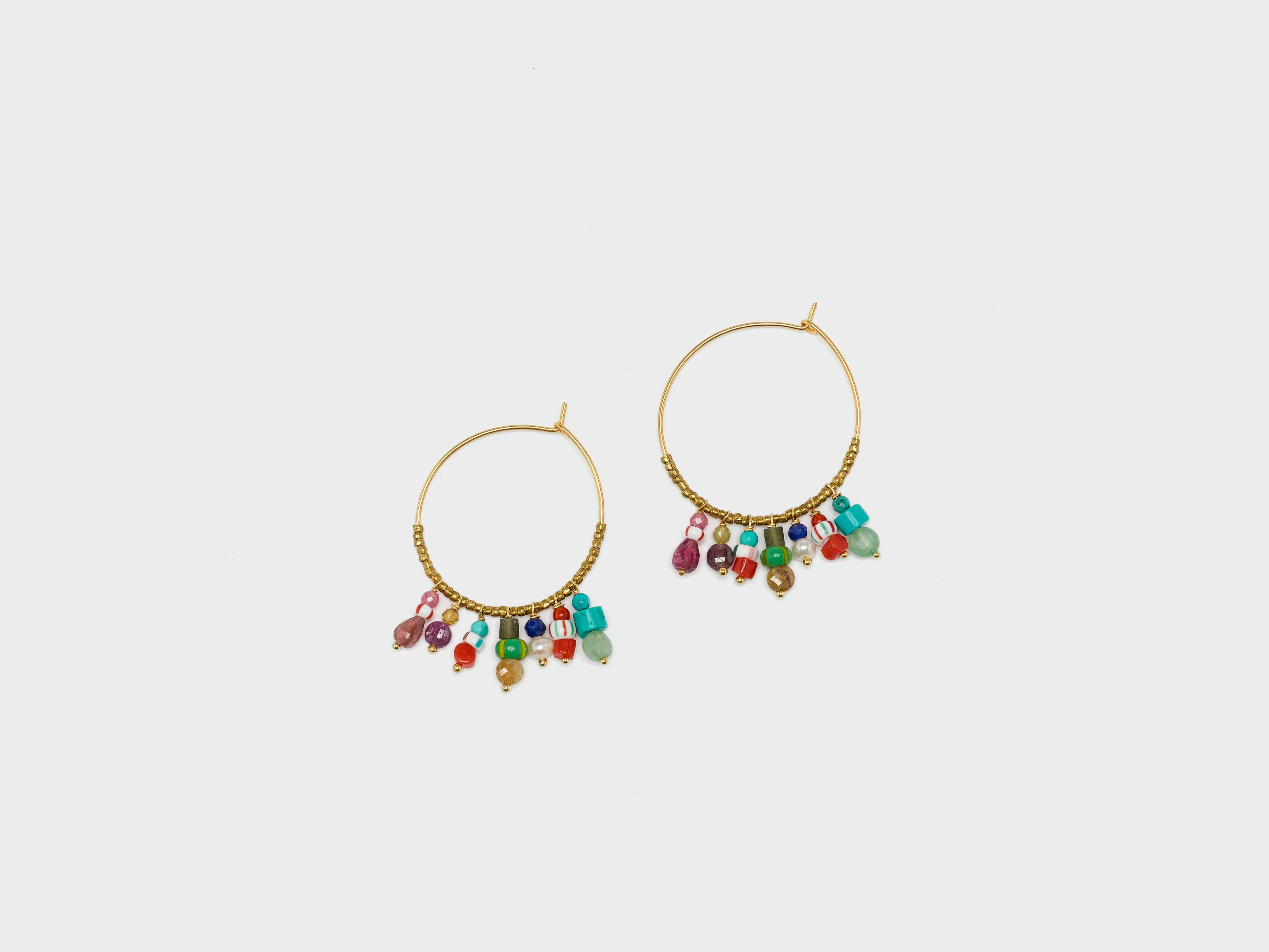 Petra Hoop Earrings  (251 / W / MULTICOLOR)