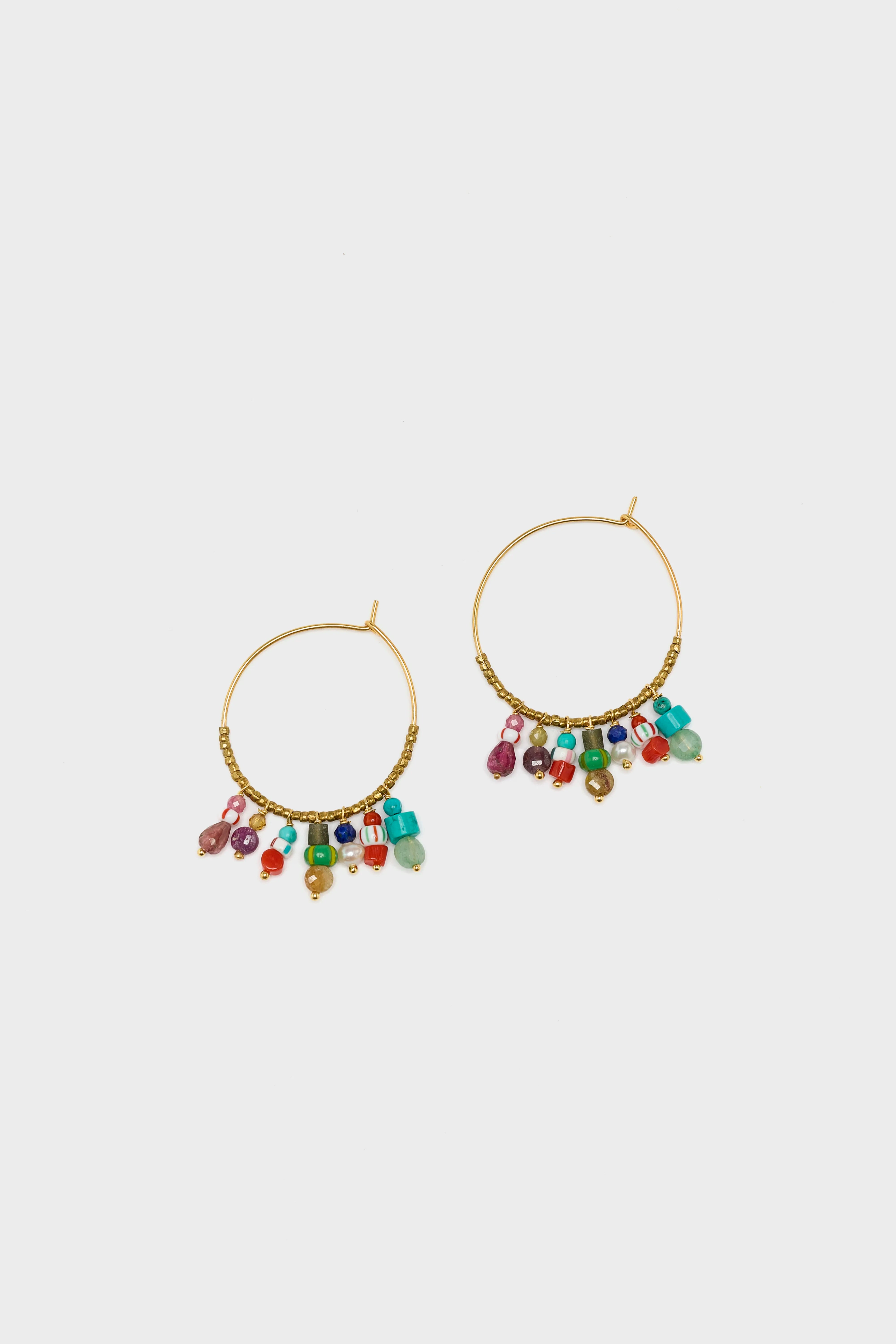 Petra Hoop Earrings  (251 / W / MULTICOLOR)