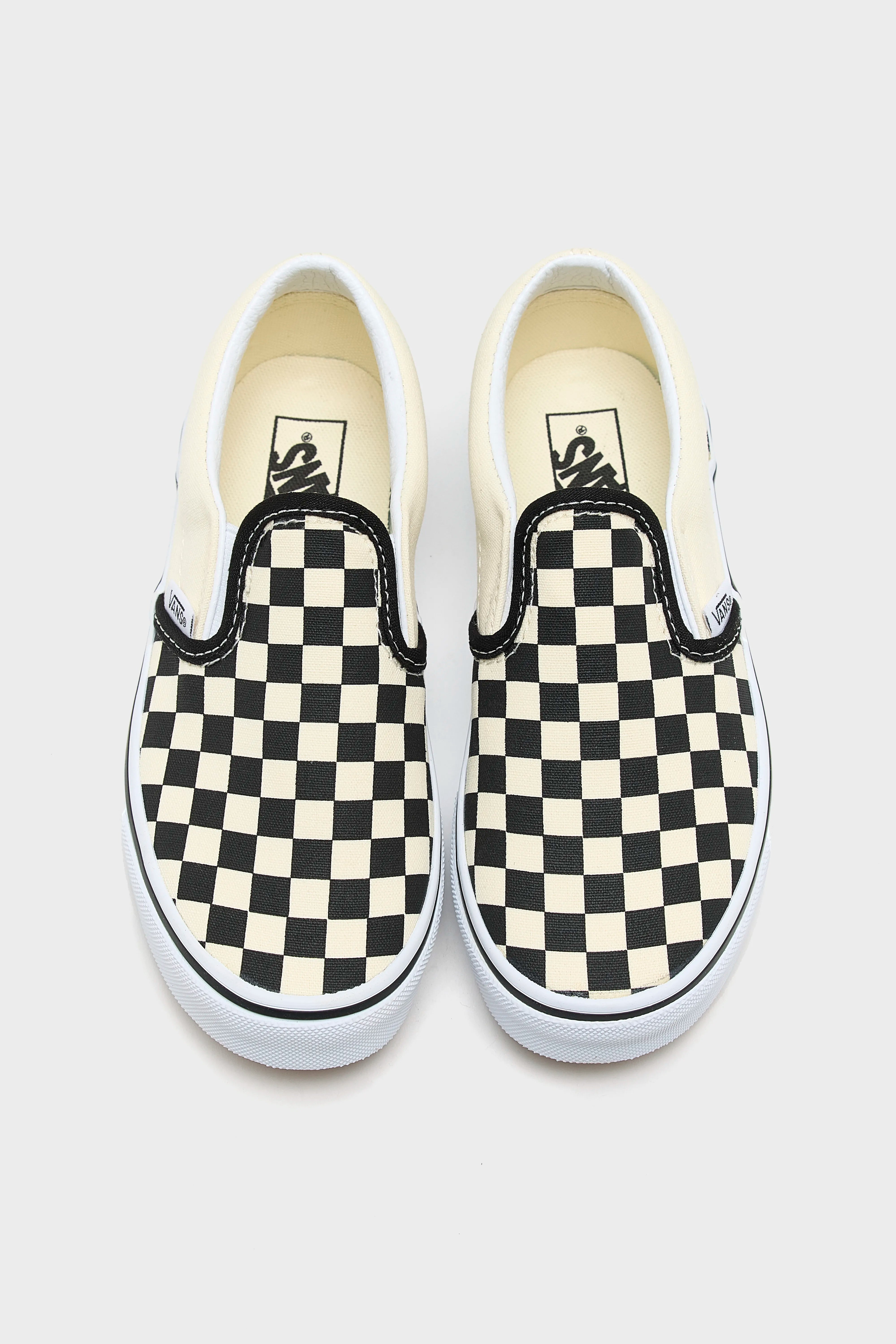 Classic Slip-On Checkerboard for Kids  (251 / B / BLACK)