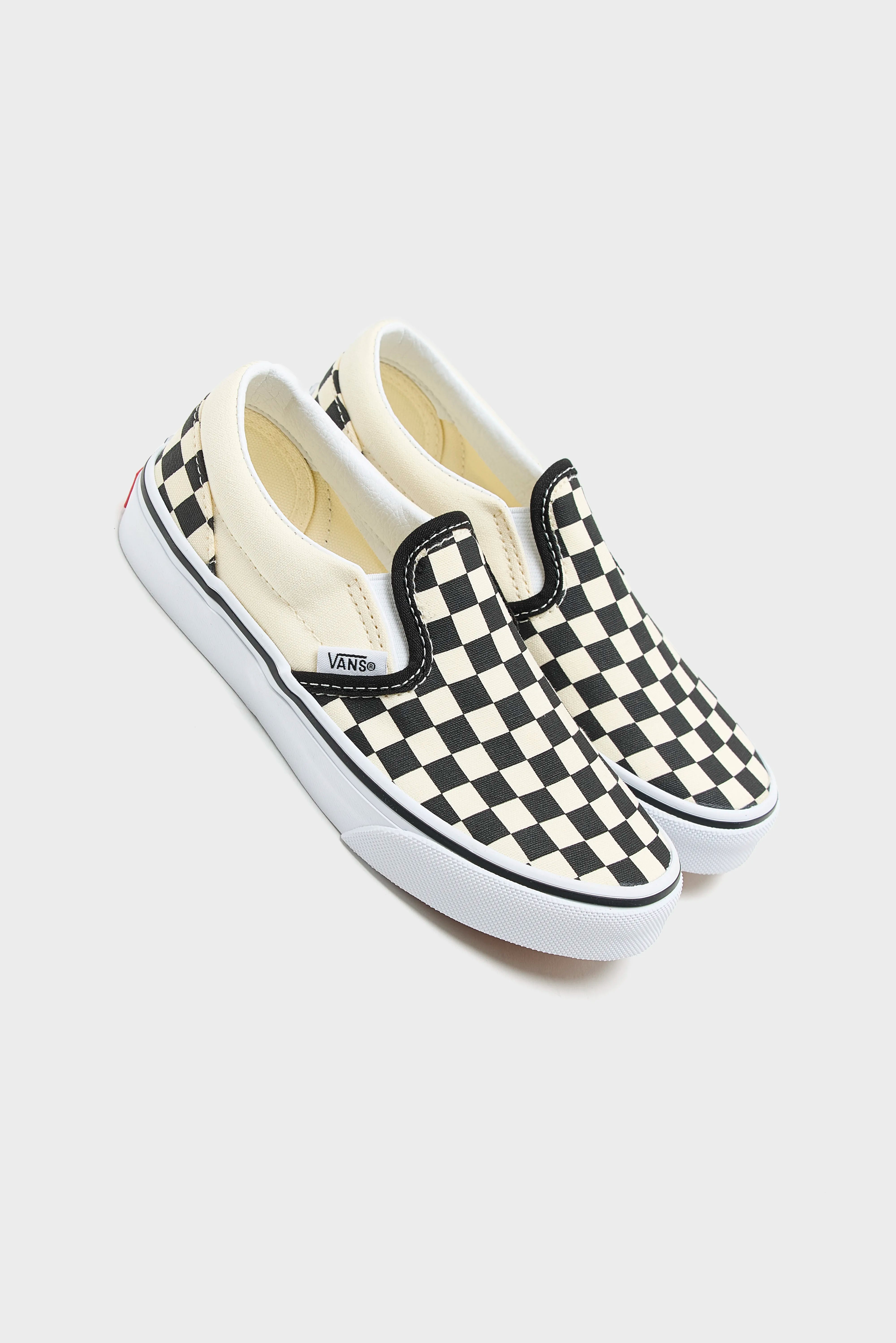 Classic Slip-On Checkerboard for Kids  (251 / B / BLACK)