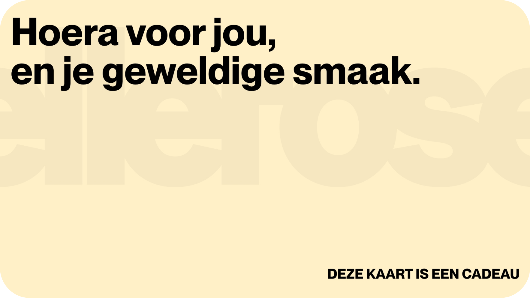 E-cadeaubon Voor  | Bellerose